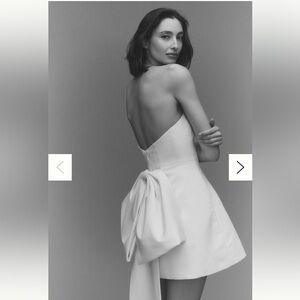 Like new Sachin & Babi Grace Bow-Back mini dress with train